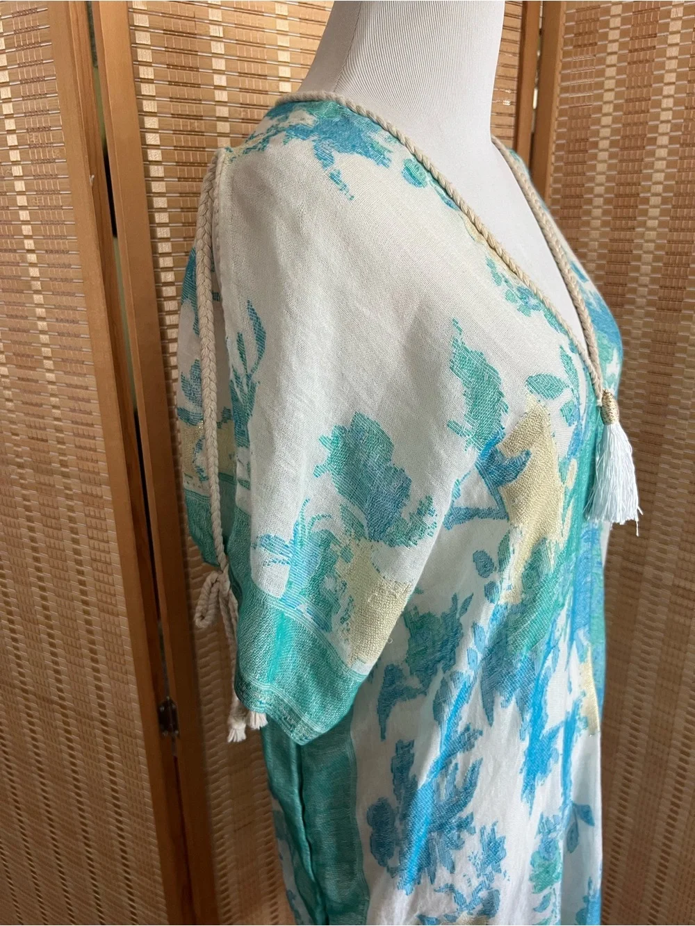 POOL TO PARTY Cold Shoulder Floral Print Cover-Up